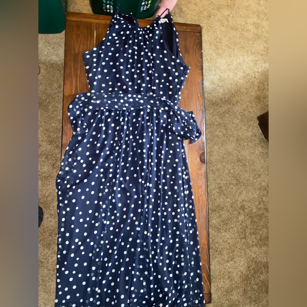Polka Dot women’s Dress - Navy and White